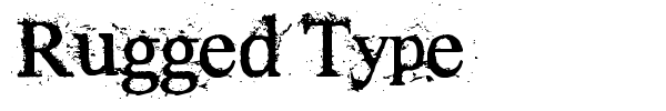 Rugged Type font preview